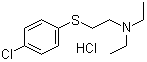 2-(4-氯苯硫基)三乙胺盐酸盐分子结构 (CAS 13663-07-5)