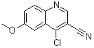 4-氯-6-(甲氧基)-3-喹啉甲腈分子结构 (CAS 13669-62-0)