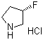 结构式 CAS# 136725-53-6, (3S)-(+)-3-氟吡咯烷盐酸盐