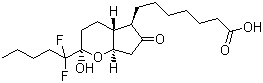 structure of CAS# 136790-76-6, Lubiprostone ;7-[(1R,4R,6R,9R)-4-(1,1-Difluoropentyl)-4-hydroxy-8-oxo-5-oxabicyclo[4.3.0]non-9-yl]heptanoic acid