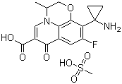 甲磺酸帕珠沙星分子结构 (CAS 136905-87-8)