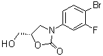 (5S)-3-(4-Bromo-3-fluorophenyl)-5-(hydroxymethyl)-2-oxazolidinone molecular structure (CAS 1369530-77-7)