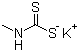 N-甲基二硫代氨基甲酸钾分子结构 (CAS 137-41-7)