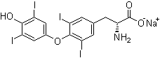 D-甲状腺素单钠盐分子结构 (CAS 137-53-1)
