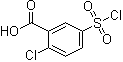 2-氯-5-(氯磺酰基)苯甲酸分子结构 (CAS 137-64-4)