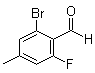 structure of CAS# 1370025-54-9, 2-Bromo-6-fluoro-4-methylbenzaldehyde