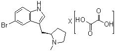 5-Bromo-3-[[(2R)-1-methyl-2-pyrrolidinyl]methyl]-1H-indole ethanedioate (1:?) molecular structure (CAS 1370251-16-3)