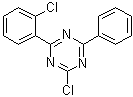 2-氯-4-(2-氯苯基)-6-苯基-1,3,5-三嗪分子结构 (CAS 13704-72-8)