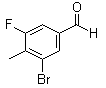 3-Bromo-5-fluoro-4-methylbenzaldehyde molecular structure (CAS 1370411-47-4)