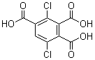 2,5-Dichloro-1,3,4-benzenetricarboxylic acid molecular structure (CAS 137071-78-4)