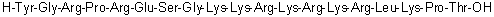 L-Tyrosylglycyl-L-arginyl-L-prolyl-L-arginyl-L-alpha-glutamyl-L-serylglycyl-L-lysyl-L-lysyl-L-arginyl-L-lysyl-L-arginyl-L-lysyl-L-arginyl-L-leucyl-L-lysyl-L-prolyl-L-threonine molecular structure (CAS 137132-69-5)