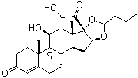 (11beta,16alpha)-16,17-[Butylidenebis(oxy)]-11,21-dihydroxypregn-4-ene-3,20-dione molecular structure (CAS 137174-25-5)
