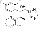 structure of CAS# 137234-62-9, Voriconazole;2-(2,4-Difluorophenyl)-3-(5-fluoropyrimidin-4-yl)-1-(1H-1,2,4-triazol-1-yl)butan-2-ol