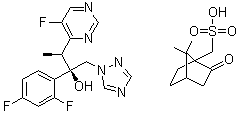 Voriconazole camphor sulfonate molecular structure (CAS 137234-71-0)