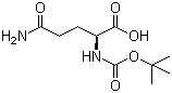 structure of CAS# 13726-85-7, Boc-L-Glutamine;N-(tert-Butoxycarbonyl)-L-glutamine