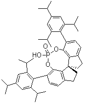 (11aR)-10,11,12,13-Tetrahydro-5-hydroxy-3,7-bis[2,4,6-tris(1-methylethyl)phenyl]-diindeno[7,1-de:1',7'-fg][1,3,2]dioxaphosphocin 5-oxide molecular structure (CAS 1372719-95-3)