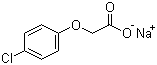 结构式 CAS# 13730-98-8, 4-氯苯氧乙酸钠; 对氯苯氧乙酸钠