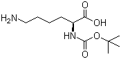 N-Boc-L-Lysine molecular structure (CAS 13734-28-6)