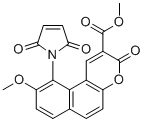 Methyl 10-(2,5-dioxo-2,5-dihydro-1H-pyrrol-1-yl)-9-methoxy-3-oxo-3H-benzo[f]chromene-2-carboxylate molecular structure (CAS 137350-66-4)