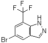 结构式 CAS# 1374258-43-1, 5-溴-7-(三氟甲基)-1H-吲唑