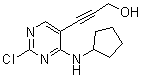 3-[2-Chloro-4-(cyclopentylamino)-5-pyrimidinyl]-2-propyn-1-ol molecular structure (CAS 1374639-76-5)