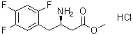 (betaR)-beta-Amino-2,4,5-trifluorobenzenebutanoic acid methyl ester hydrochloride (1:1) molecular structure (CAS 1374985-05-3)