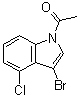 1-(3-Bromo-4-chloro-1H-indol-1-yl)ethanone molecular structure (CAS 1375064-70-2)
