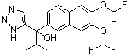 alpha-[6,7-Bis(difluoromethoxy)-2-naphthalenyl]-alpha-(1-methylethyl)-1H-1,2,3-triazole-5-methanol molecular structure (CAS 1375603-36-3)