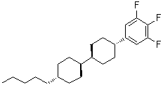 结构式 CAS# 137644-54-3, [反式(反式)]-1,2,3-三氟-5-(4'-戊基[1,1'-联环己烷]-4-基)-苯