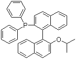 结构式 CAS# 137769-30-3, (S)-(+)-1,1'-联萘-2'-异丙氧基-2-二苯膦