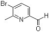 5-溴-6-甲基吡啶-2-甲醛分子结构 (CAS 137778-18-8)
