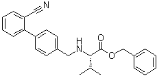 N-[(2'-Cyano[1,1'-biphenyl]-4-yl)methyl]-L-valine phenylmethyl ester molecular structure (CAS 137864-23-4)