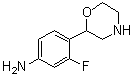 3-Fluoro-4-(2-morpholinyl)benzenamine molecular structure (CAS 1379192-95-6)