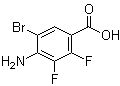 4-Amino-5-bromo-2,3-difluorobenzoic acid molecular structure (CAS 1379365-61-3)