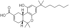 (6aR,10aR)-1-羟基-6,6-二甲基-3-(2-甲基辛-2-基)-6a,7,10,10a-四氢苯并[c]色原烯-9-羧酸分子结构 (CAS 137945-48-3)