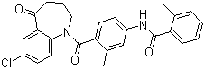 N-[4-[(7-氯-2,3,4,5-四氢-5-氧代-1H-1-苯并氮杂卓-1-基)羰基]-3-甲基苯基]-2-甲基苯甲酰胺分子结构 (CAS 137973-76-3)