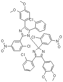 2-(2-Chloro-5-nitrophenyl)-1-[2-(2-chloro-5-nitrophenyl)-4-(2-chlorophenyl)-5-(3,4-dimethoxyphenyl)-2H-imidazol-2-yl]-5-(2-chlorophenyl)-4-(3,4-dimethoxyphenyl)-1H-imidazole molecular structure (CAS 1379821-80-3)