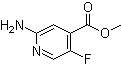 结构式 CAS# 1380331-29-2, 2-氨基-5-氟-4-吡啶羧酸甲酯