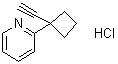 2-(1-Ethynylcyclobutyl)pyridine hydrochloride (1:1) molecular structure (CAS 1380680-20-5)