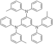 结构式 CAS# 138143-23-4, 1,3,5-三(3-甲基苯基苯基氨基)苯; N,N',N''-三(3-甲基苯基)-N,N',N''-三苯基-1,3,5-苯三胺