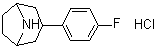 3-(4-Fluorophenyl)-8-azabicyclo[3.2.1]octane hydrochloride (1:1) molecular structure (CAS 1383133-09-2)