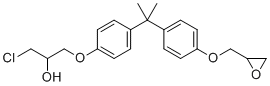 Bisphenol A (3-chloro-2-hydroxypropyl)glycidyl ether molecular structure (CAS 13836-48-1)