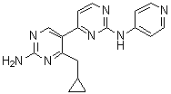 4'-(Cyclopropylmethyl)-N2-4-pyridinyl[4,5'-bipyrimidine]-2,2'-diamine molecular structure (CAS 1383716-40-2)