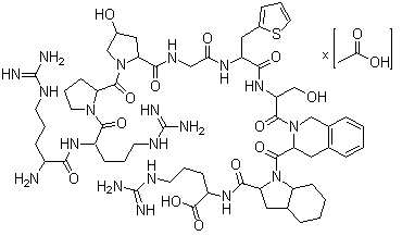 Icatibant acetate molecular structure (CAS 138614-30-9)