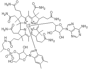 structure of CAS# 13870-90-1, Cobamamide;Adenosyl cobalamine; 5'-Deoxyadenosylcobalamin