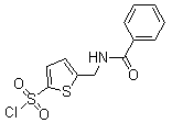 5-(苯甲酰基氨基)甲基-2-噻吩磺酰氯分子结构 (CAS 138872-44-3)