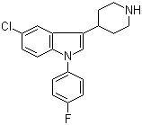 5-氯-1-(4-氟苯基)-3-(4-哌啶基)-1H-吲哚分子结构 (CAS 138900-27-3)