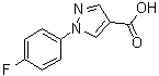 1-(4-氟苯基)-1H-吡唑-4-羧酸分子结构 (CAS 138907-81-0)