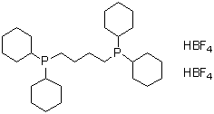 1,1'-(1,4-丁烷二基)双[1,1-二环己基膦]双四氟硼酸盐分子结构 (CAS 1389309-54-9)