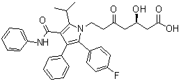 (3R)-7-[2-(4-Fluorophenyl)-3-phenyl-4-(phenylcarbamoyl)-5-propan-2-ylpyrrol-1-yl]-3-hydroxy-5-oxoheptanoic acid molecular structure (CAS 1391052-82-6)